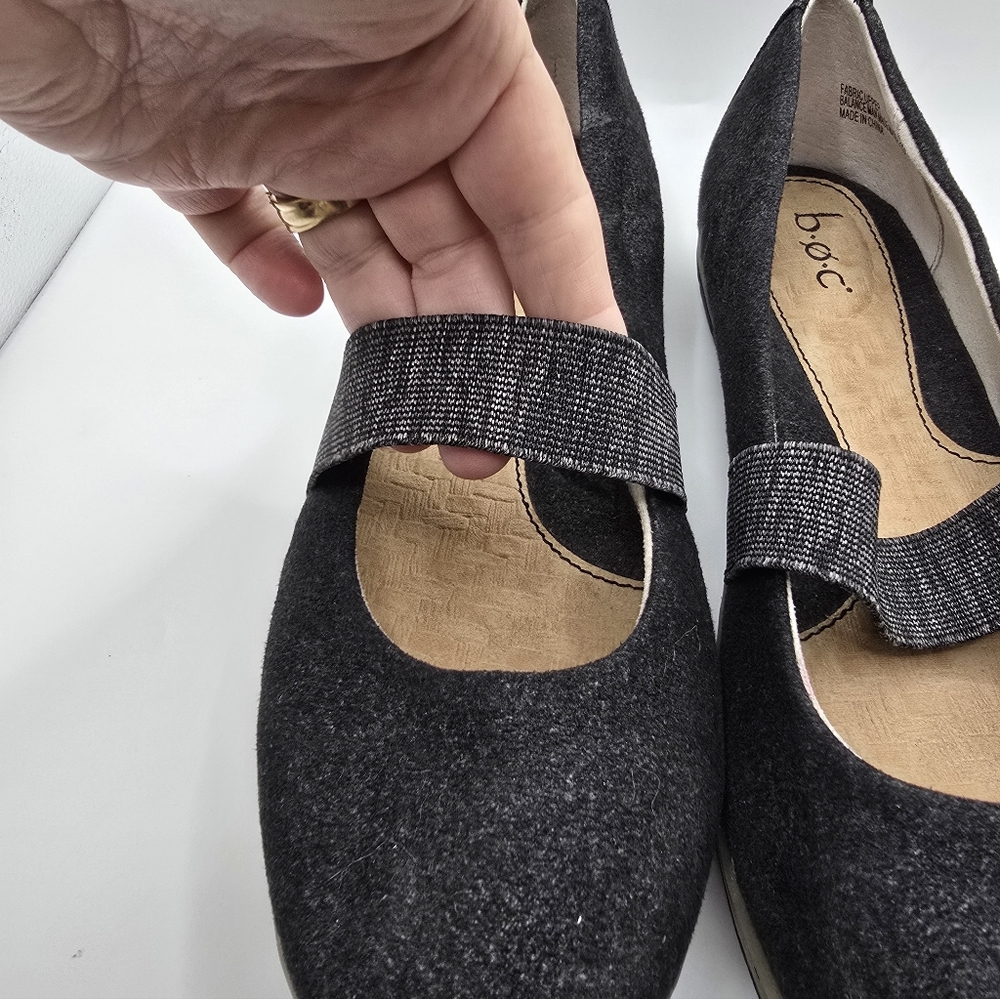 b.o.c. Women's Charcoal Loafers/shoes. Ballet Flats Worn 1 Time. Ladies Size 8 - Picture 4 of 9